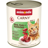 Animonda Carny Adult с Телешко, Пуйка и Заек за котки, 800гр